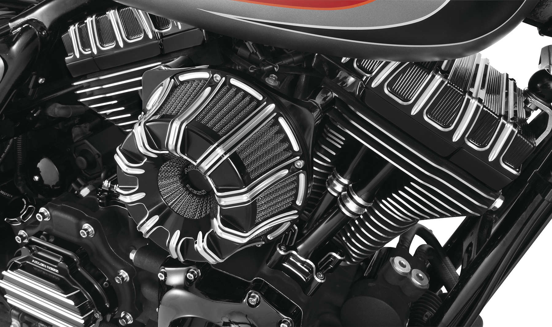 Arlen Ness 10 Gauge Gloss Black Rocker Box Covers for Harley Twin Cam