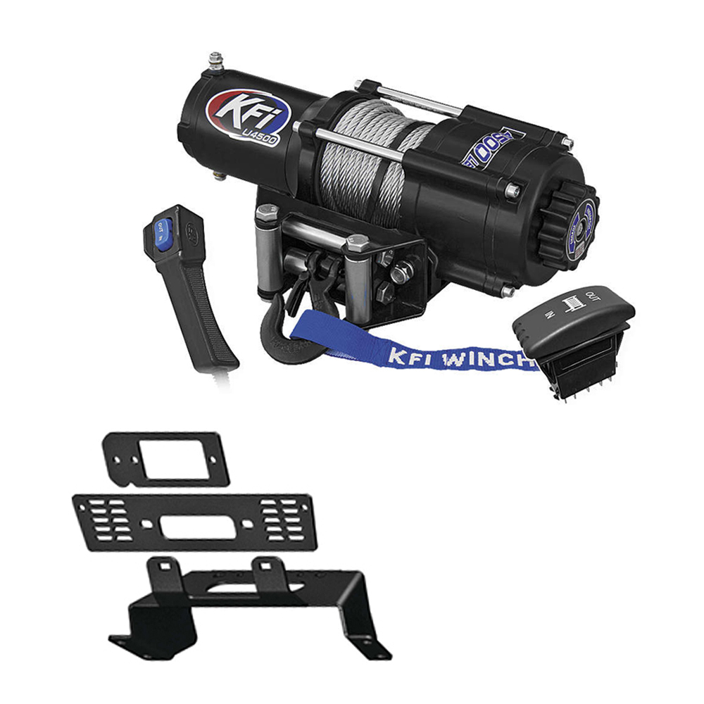 KFI 2500LBS Winch Kit /& Winch Mount For 2014-2018 Polaris 570 Ranger Midsize 4x4
