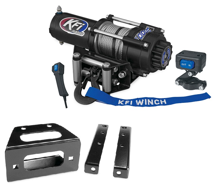2500 lb KFI Winch Combo Polaris RZR RZR-S RZR 4 800 2008-2014 RZR 570 2012-2018