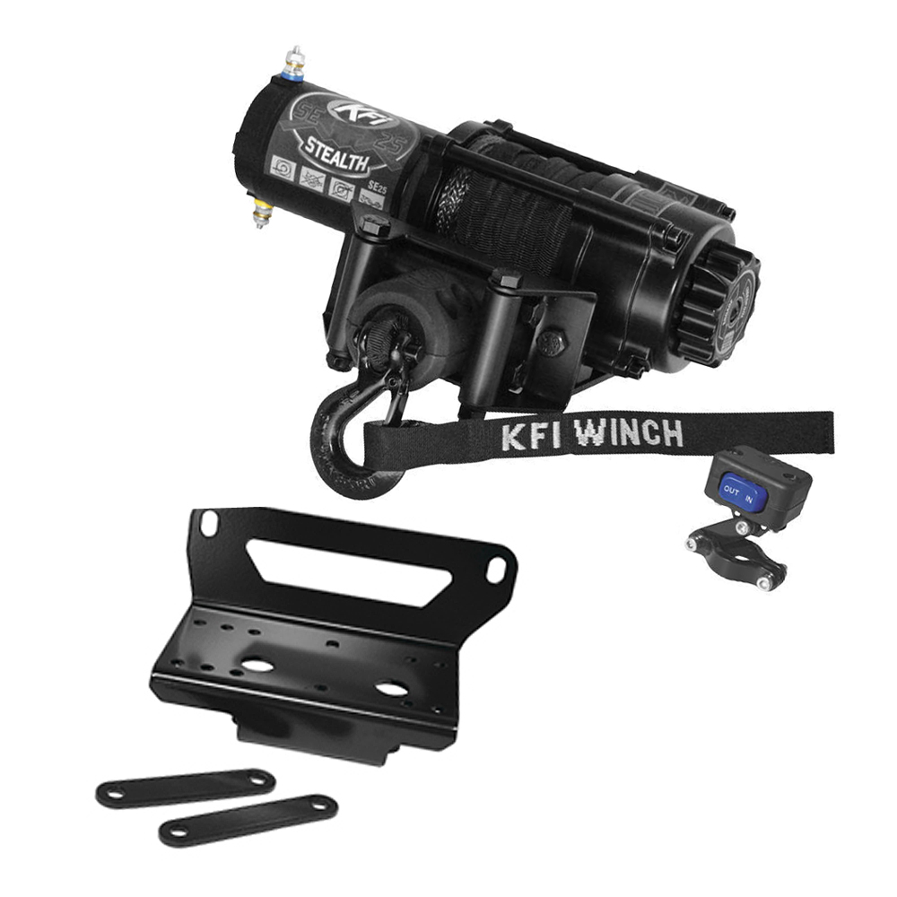 2500 lb KFI Stealth Winch Combo Kit (M16) For 2018 John Deere Gator XUV
