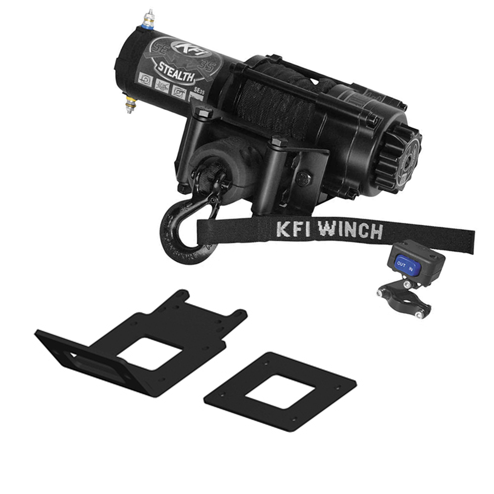 3500 lb KFI Stealth Winch Combo Kit (M1) For 20182019 Yamaha Kodiak
