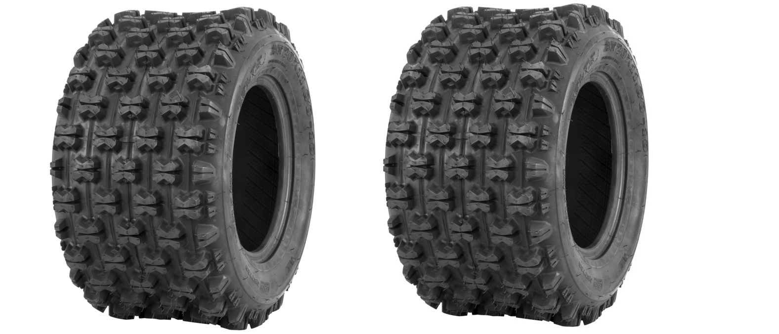(Pair) 2 Quadboss Sport ATV Rear Tires 20X11X10 20X1110 4 PLY QBT739