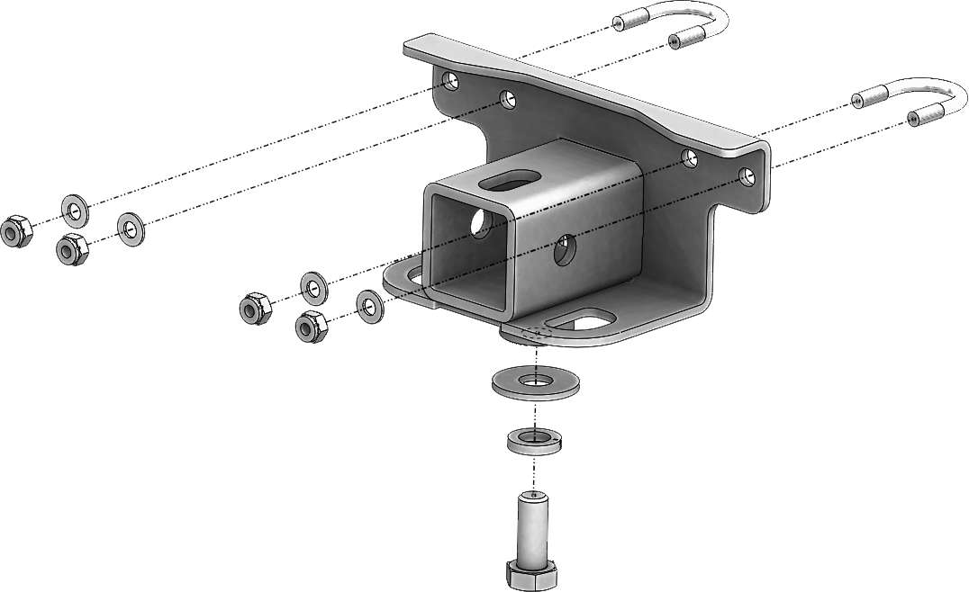 KFI 101280 2" ATV Receiver Hitch for 20092014 Yamaha Grizzly 550 4x4