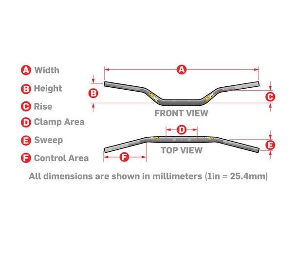 Protaper Handlebars FuzionContourEVO, CR SX ATV & multiple Bends