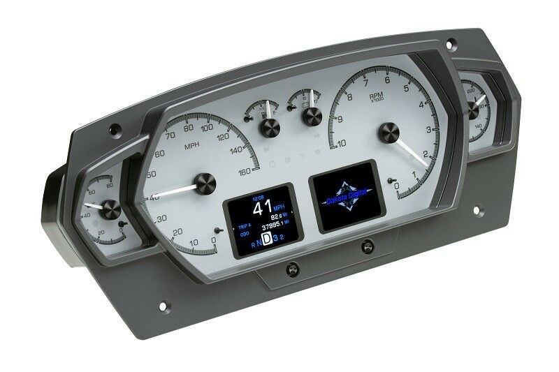 Dakota Digital Universal 6 Gauge Competition Analog System Silver Kit