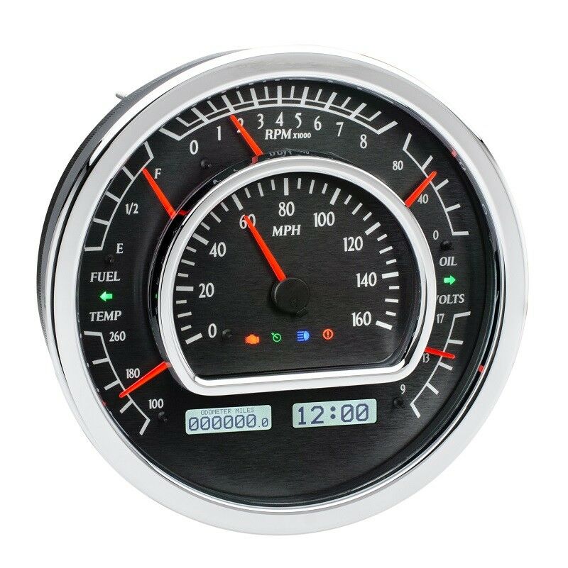 Dakota Universal MultiLevel 7.25 Round Analog Dash Gauges Kit VHX1021